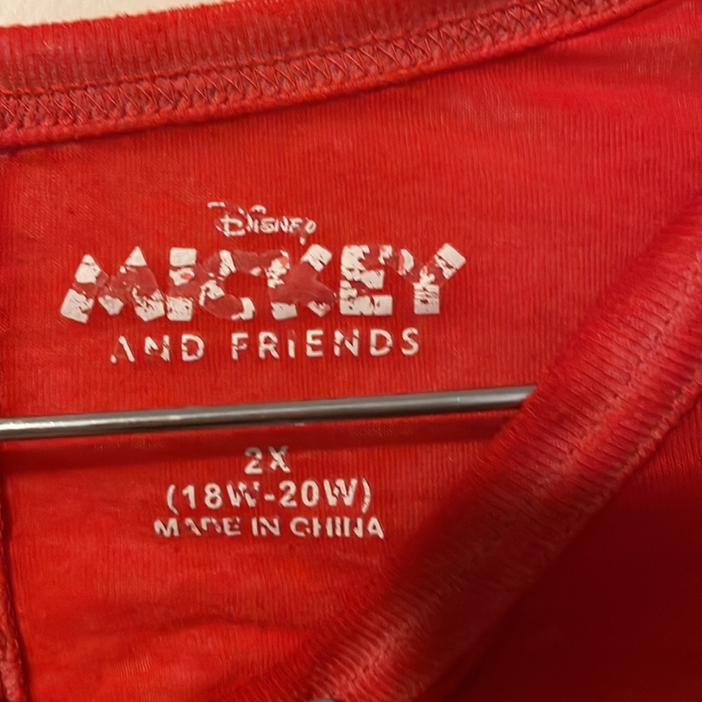 Red Mickey and Pluto pajama top - Picture 2 of 2